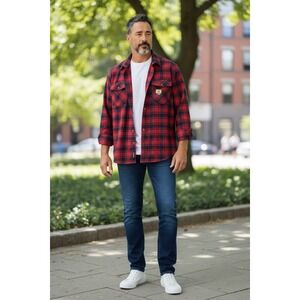 NWT LINCOLN OUTFITTERS Plaid Flannel Shirt‎ Jacket XLT Stain Resistant Workwear